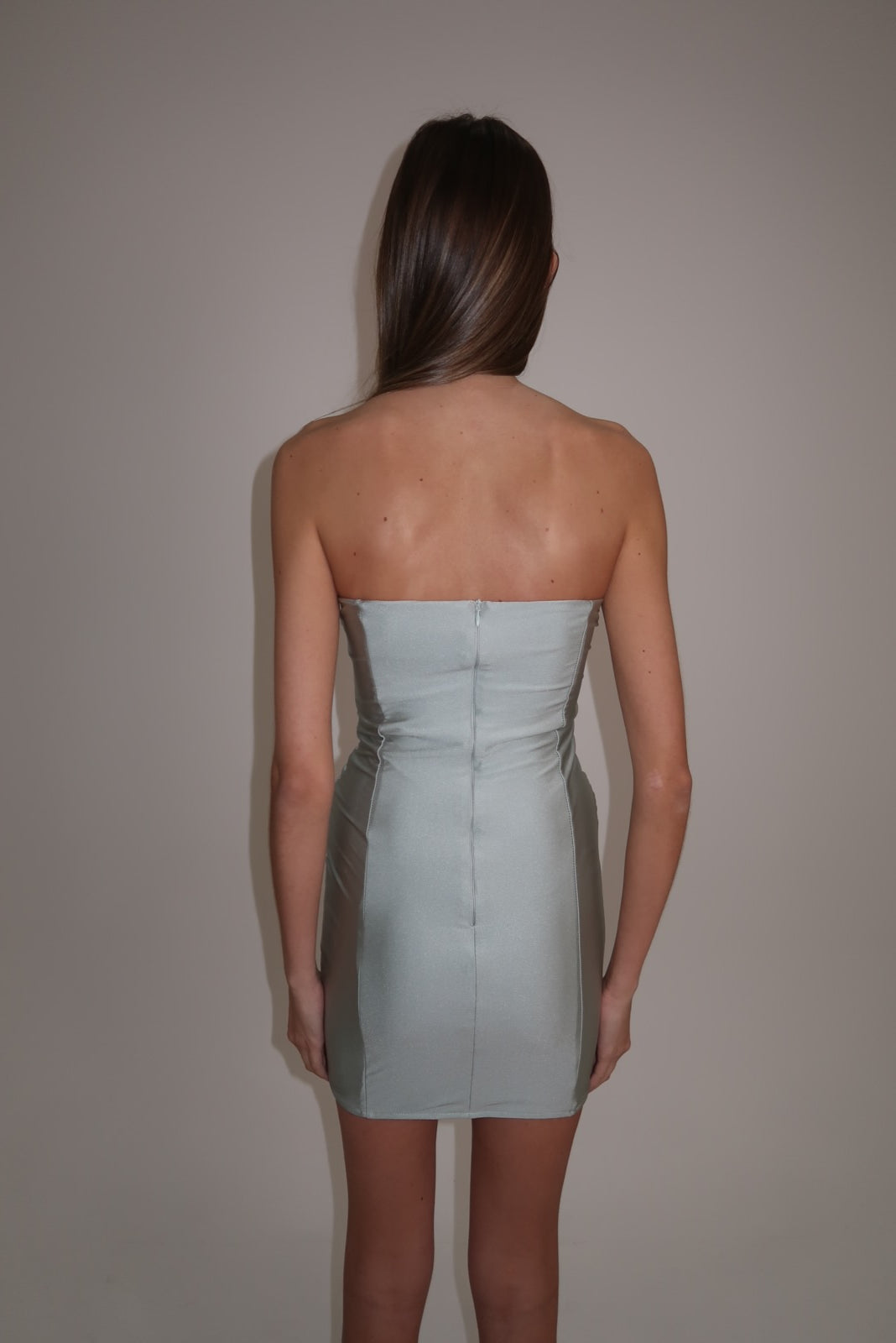 Ice blue mini dress