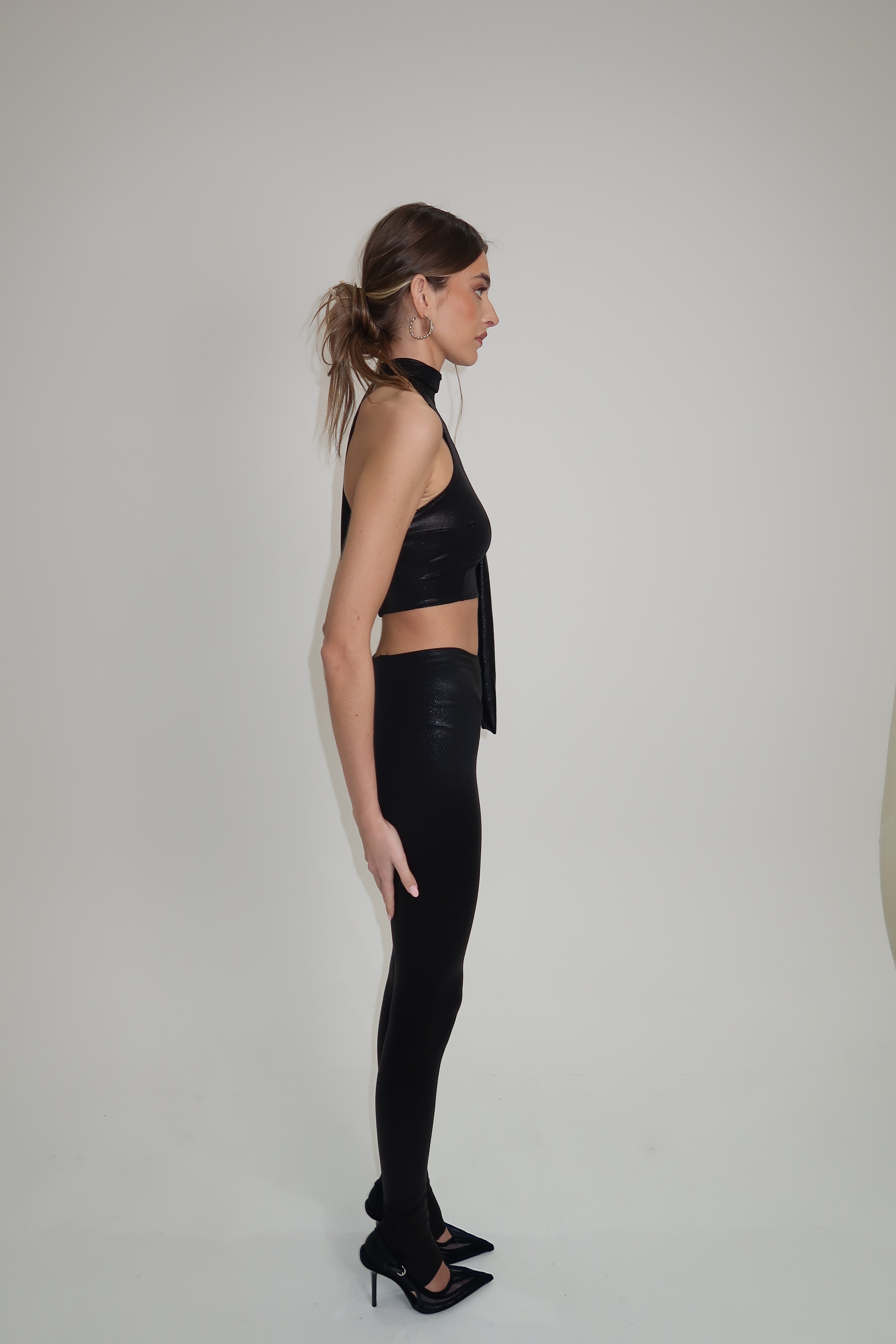 Black metallic co-ord